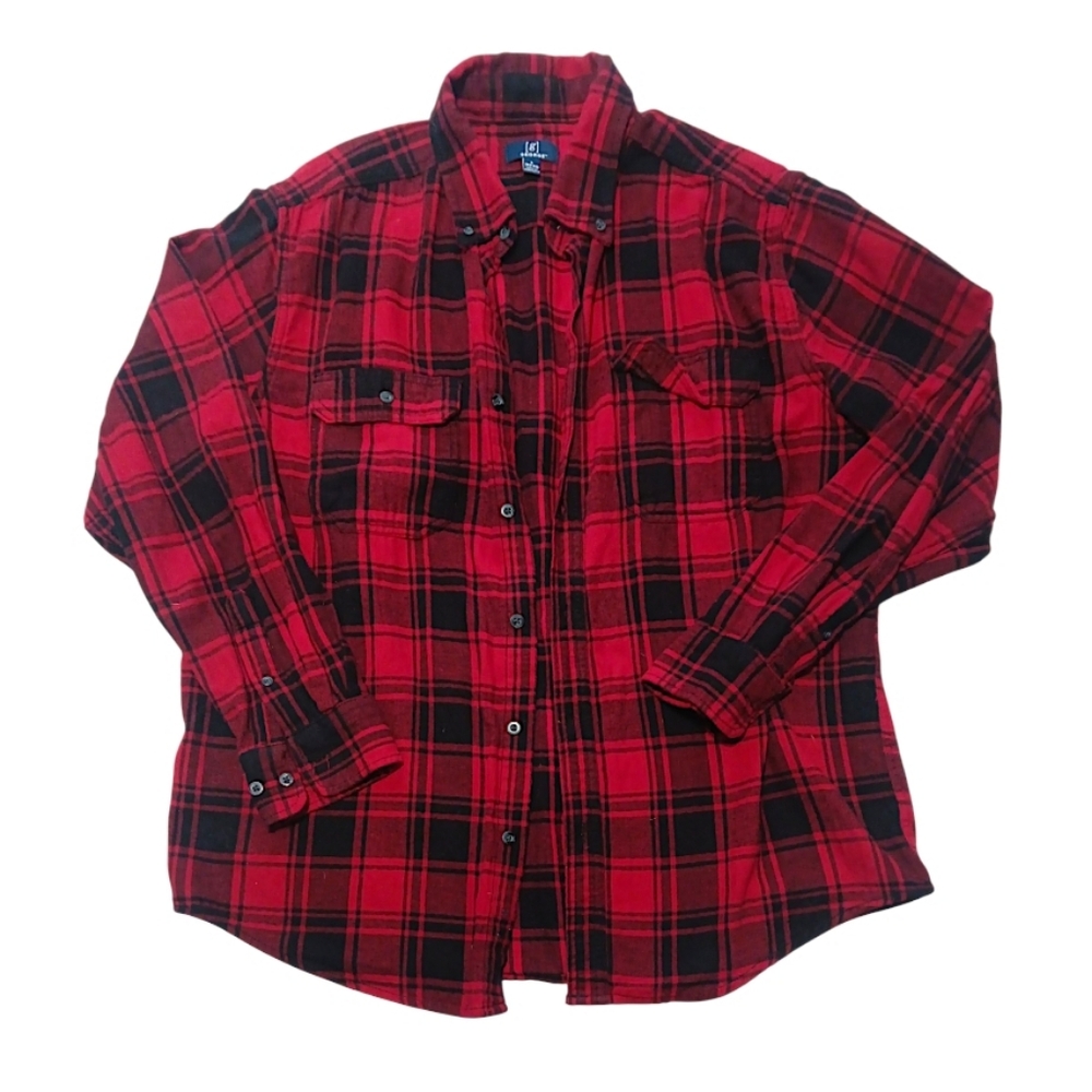 George Vibrant Red and Black Checkered Shirt